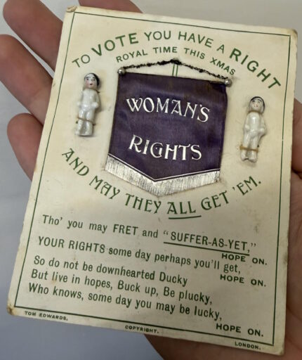 Rare Suffragette Christmas card donated to V&A – The History Blog